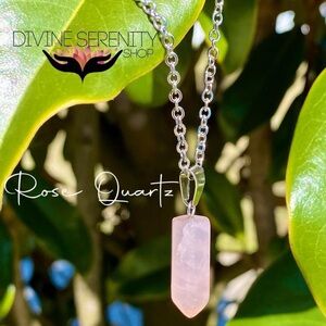 Rose Quartz Crystal Necklace